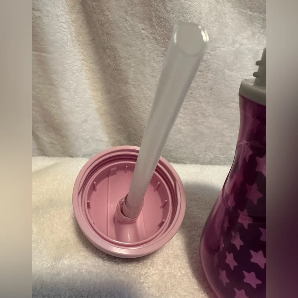 Like New! Chicco Insulated Flip-Top Straw Cup 9oz, Pink/Purple, 12m+ (2pk)‎
